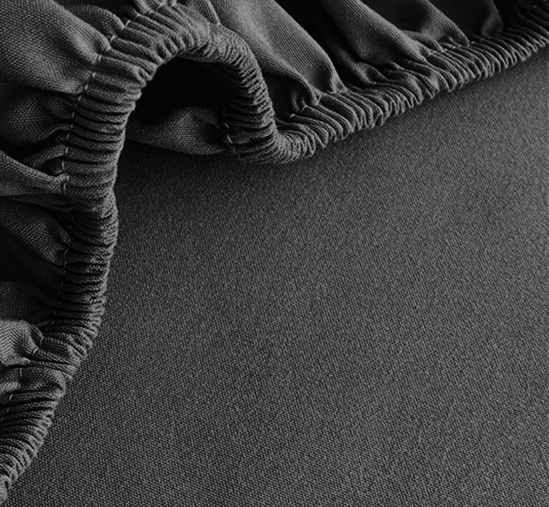 Prześcieradło szare z gumką 220x200